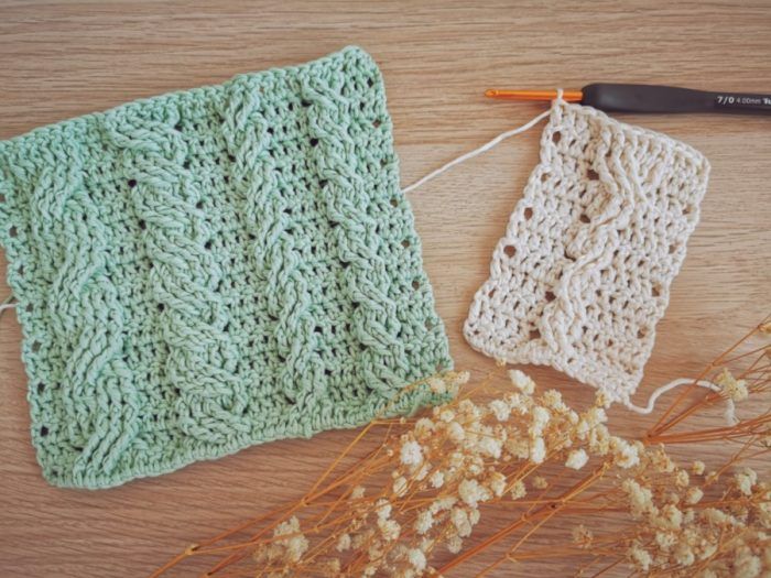 Trenzas u ochos a crochet