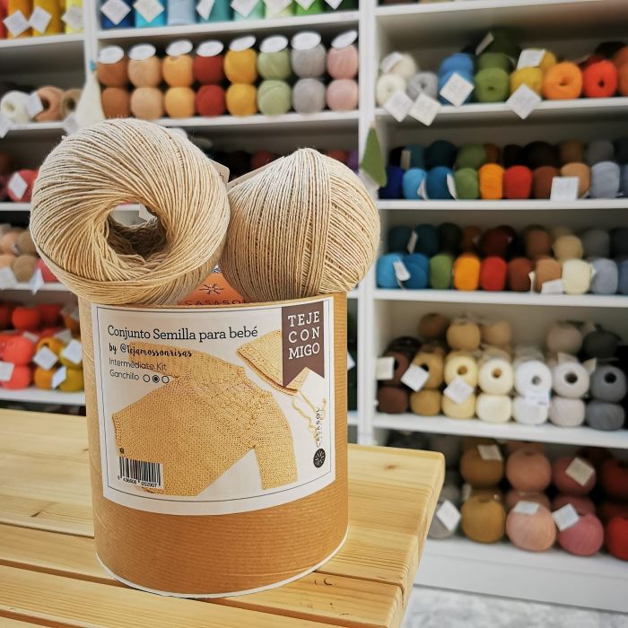 Imagen Kit Teje Conmigo Casasol Filicor del Conjunto Semilla en colaboración con Tejamos Sonrisas